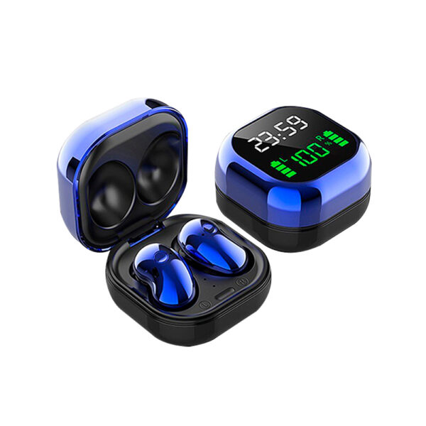 BLUETOOTH BUDS CON RELOJ Y CARGA EN TAPA MODELO BQC-S6 PLUS