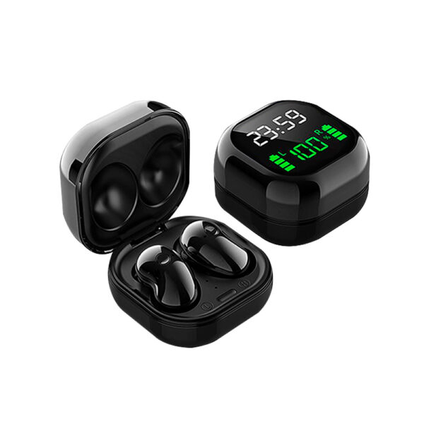 BLUETOOTH BUDS CON RELOJ Y CARGA EN TAPA MODELO BQC-S6 PLUS