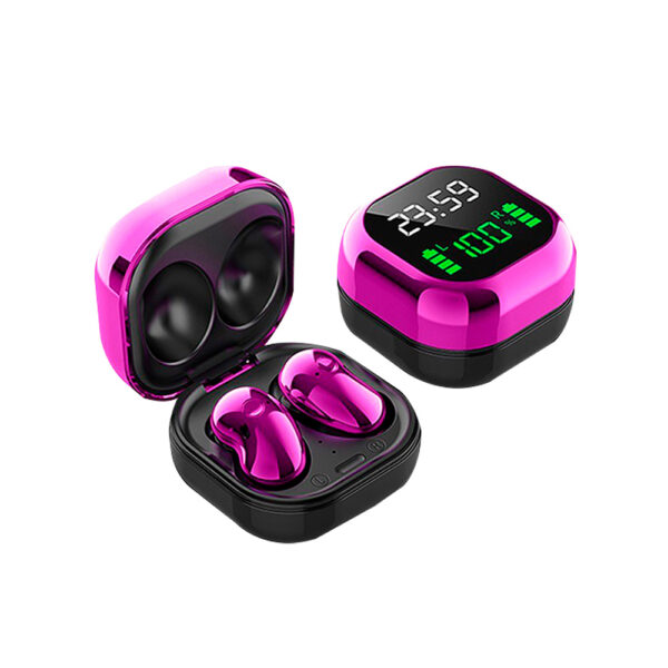 BLUETOOTH BUDS CON RELOJ Y CARGA EN TAPA MODELO BQC-S6 PLUS