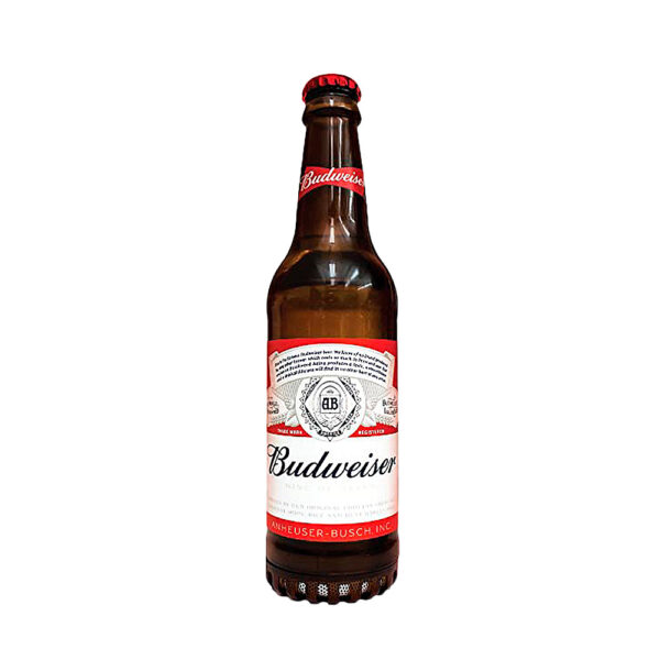 BOCINA BLUETOOTH EN FORMA DE BOTELLA BUDWEISER MOD ABS001