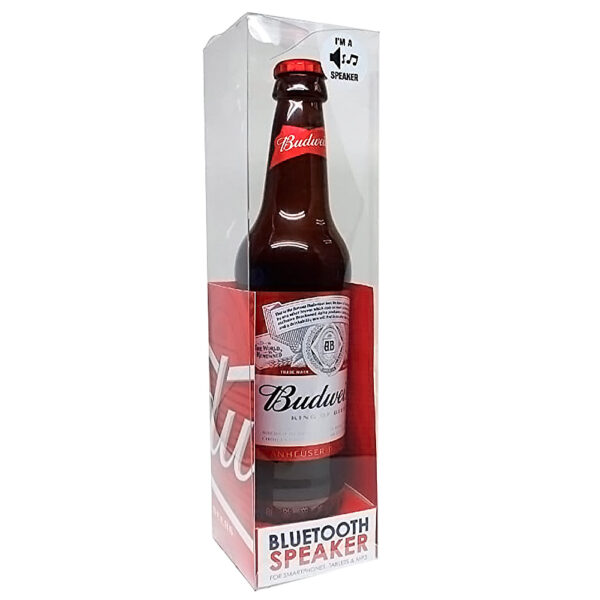 BOCINA BLUETOOTH EN FORMA DE BOTELLA BUDWEISER MOD ABS001