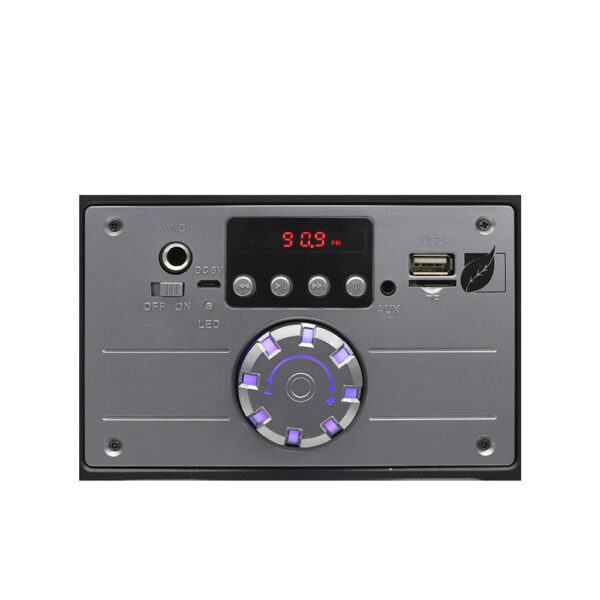 BOCINA BLUETOOTH PORTATIL 2X4" USB MICRO SD BT AUX FM LUZ LED 10W RMS