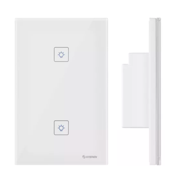 SMART HOME DOBLE APAGADOR WiFi DE PARED MODELO SHOME-110