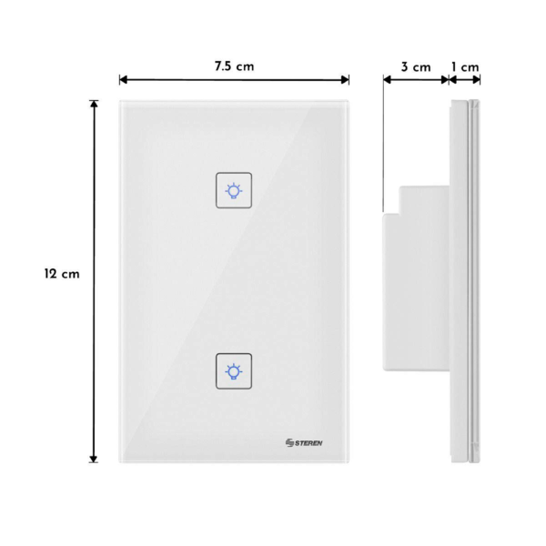 SMART HOME DOBLE APAGADOR WiFi DE PARED MODELO SHOME-110